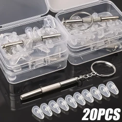 Soft Silicone Eyeglasses Nose Pads with Screwdriver