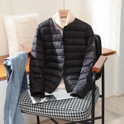 Autumn Winter Women White Duck Down Puffer Jacket