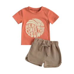 Toddler Baby Boy Girl Pattern Two Piece Outfit Set