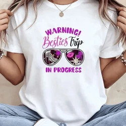 Womens Besties Trip Graphic TShirt for Travel