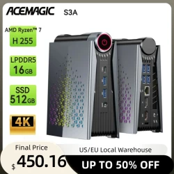 AMD Ryzen 7 H255 Mini Gaming PC with 16GB RAM