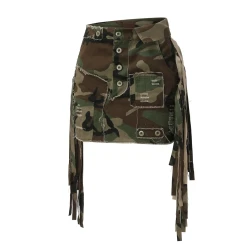Women's Camo Cargo Mini Skirt with Pockets