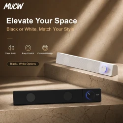 MUCW MU-C12 Wired Stereo Soundbar for Desktop PC