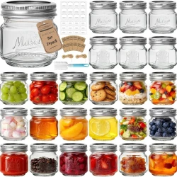 24 Pack 8oz Mason Jars with Split Lids
