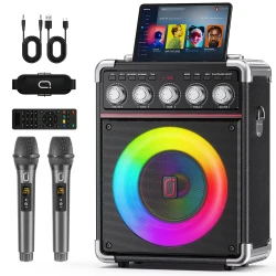 TX05 Portable Bluetooth Karaoke Speaker with Dual Microphones