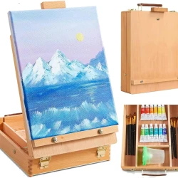 Adjustable Wooden Tabletop Easel for Art