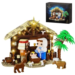 Nativity Building Block Set Jesus Figures Model Toys
