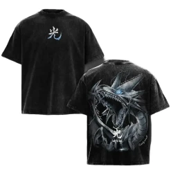 Anime Yu Gi Oh Blue Eyes Dragon Casual T-Shirt