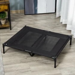 Portable Elevated Dog Cat Bed Waterproof Black