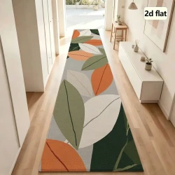 Abstract Leaf Pattern Rug for Home Decor