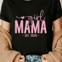 Mama Est 2026 Pregnancy Announcement Casual T-Shirt