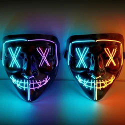 LED Light Up Purge Masks 2 Pack Halloween Costumes