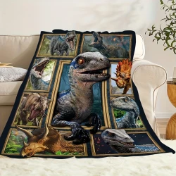 Cozy Dinosaur World Flannel Blanket for Kids