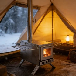 Portable Stainless Steel Wood Stove for Camping