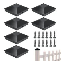 Waterproof Fence Post Caps Protective Deck Covers 6 Pack