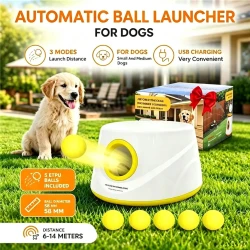 Automatic Dog Ball Launcher with Interactive ETPU Balls