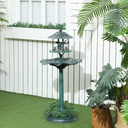 3 in 1 Outdoor Bird Bath Feeder Planter Garden Decor
