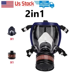 Clear View Multipurpose Gas Mask with Filters