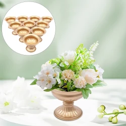 Vintage Gold Iron Table Vase Set for Decor