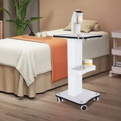 Professional Salon Cart with Lockable Wheels and Storage