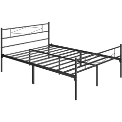 HOMCOM 4ft6 Double Bed Frame with Storage