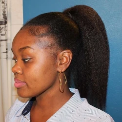 300 Density Kinky Straight Full Lace Front Wig