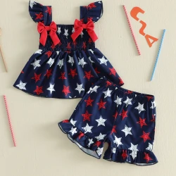 Adorable Infant Girl Summer Outfit Set with Stars
