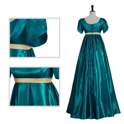 Medieval Vintage Satin Empire Waist Dress