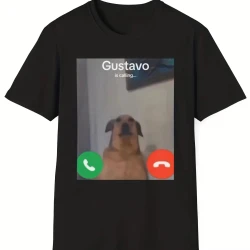 Funny Dog Phone Call Graphic T-Shirt for All