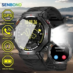 GPS Smartwatch with Fitness Tracker and AI Voice Assistant