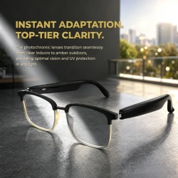 Smart Bluetooth Glasses with Auto Light Adjusting Lenses
