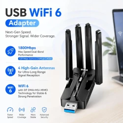 High Speed WiFi 6 USB USB 3.0 Adapter 1800Mbps