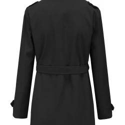 Men's Stylish Double Breasted Wool Blend Trench Coat