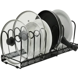 Expandable Pot and Pan Organizer Rack Adjustable