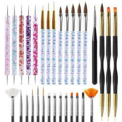 31 Piece Nail Art Brush Tools Set for Nail Design