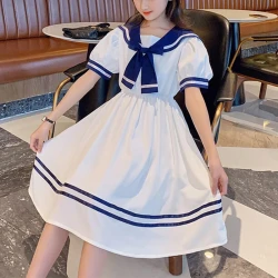 Preppy Style Summer School Dress for Girls