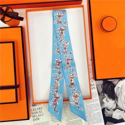 Luxury Women Horse Print Silk Scarf