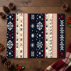 Velvet Christmas Ornament Print Area Rug