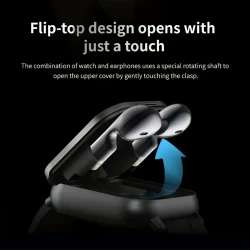 2in1 Smartwatch with Wireless Earbuds and Display