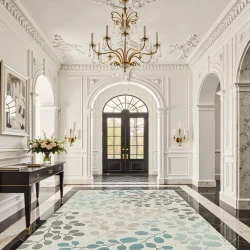 Soft Leaf Botanical Area Rug for Home Decor