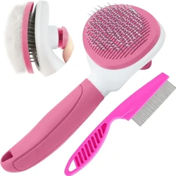 Self Cleaning Cat and Dog Grooming Brush Kit