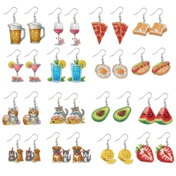 DIY Diamond Art Earrings Making Kit for Adults