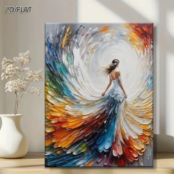 Elegant Fairy Art Wedding Dress Canvas Painting