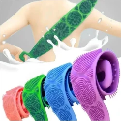 Silicone Back Exfoliating Shower Scrubber Brush
