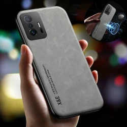 Leather Texture Magnetic Holder Case for Xiaomi 11T Pro