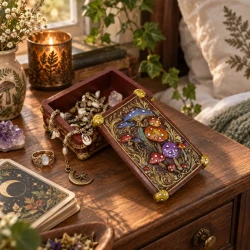Mushroom Tarot Card Storage Box for Treasures