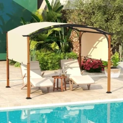 Large Retractable Sun Shade Patio Pavilion