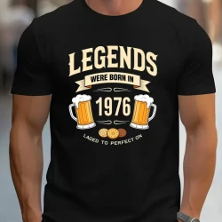 Men's Casual 1976 Beer Graphic T-Shirt
