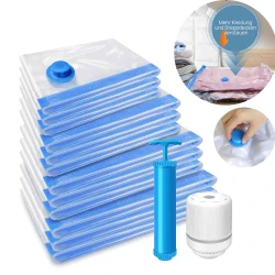 12 Pack Vacuum Storage Bags with Pump for Clothes