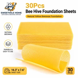 30 Pieces Beeswax Sheets for Candle Making and Beekeeping